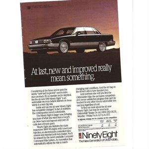 New Generation Oldsmobile Ninety Eight Olds Car 1990s Vintage Print Ad